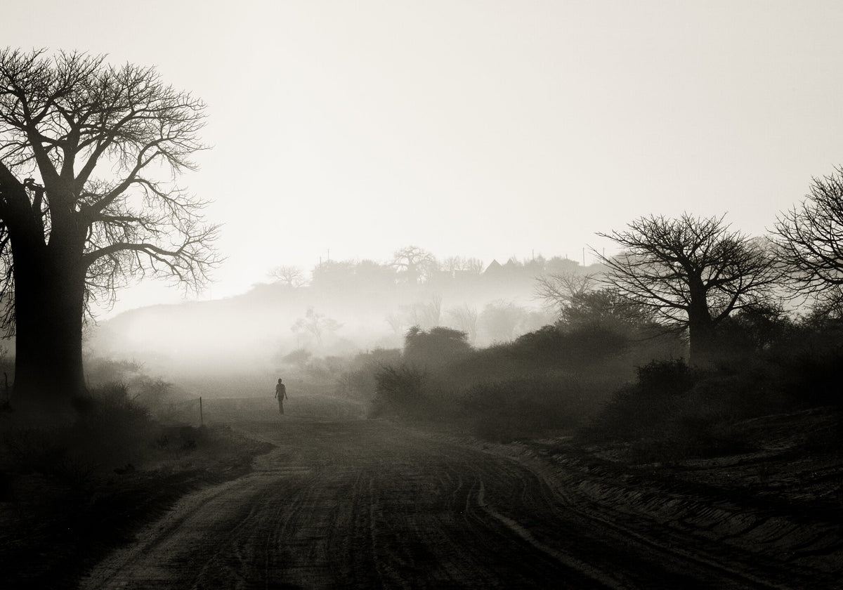 African Mood No.1 by Martin Osner, a black and white photograph of rural southern Africa