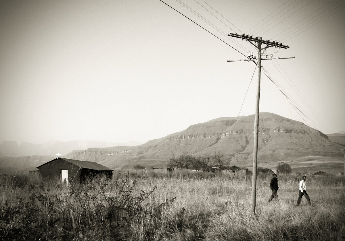 African Mood No.4 by Martin Osner, a black and white photograph of rural southern Africa