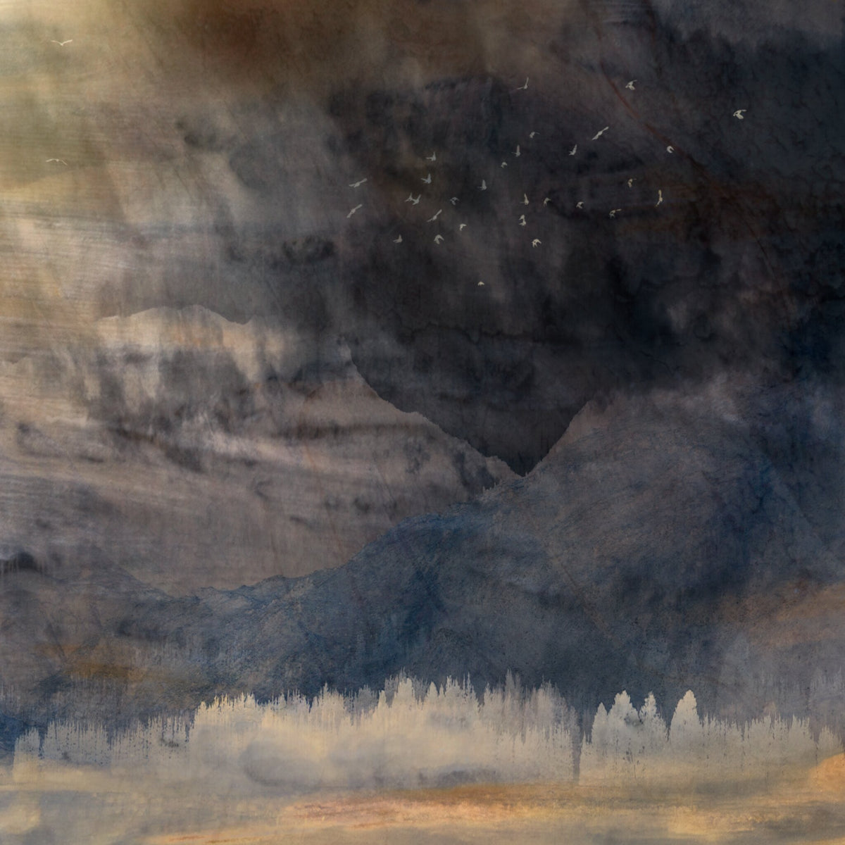 Beau Nexus No.2, a mixed media landscape print by Samantha Lee Osner at midnight