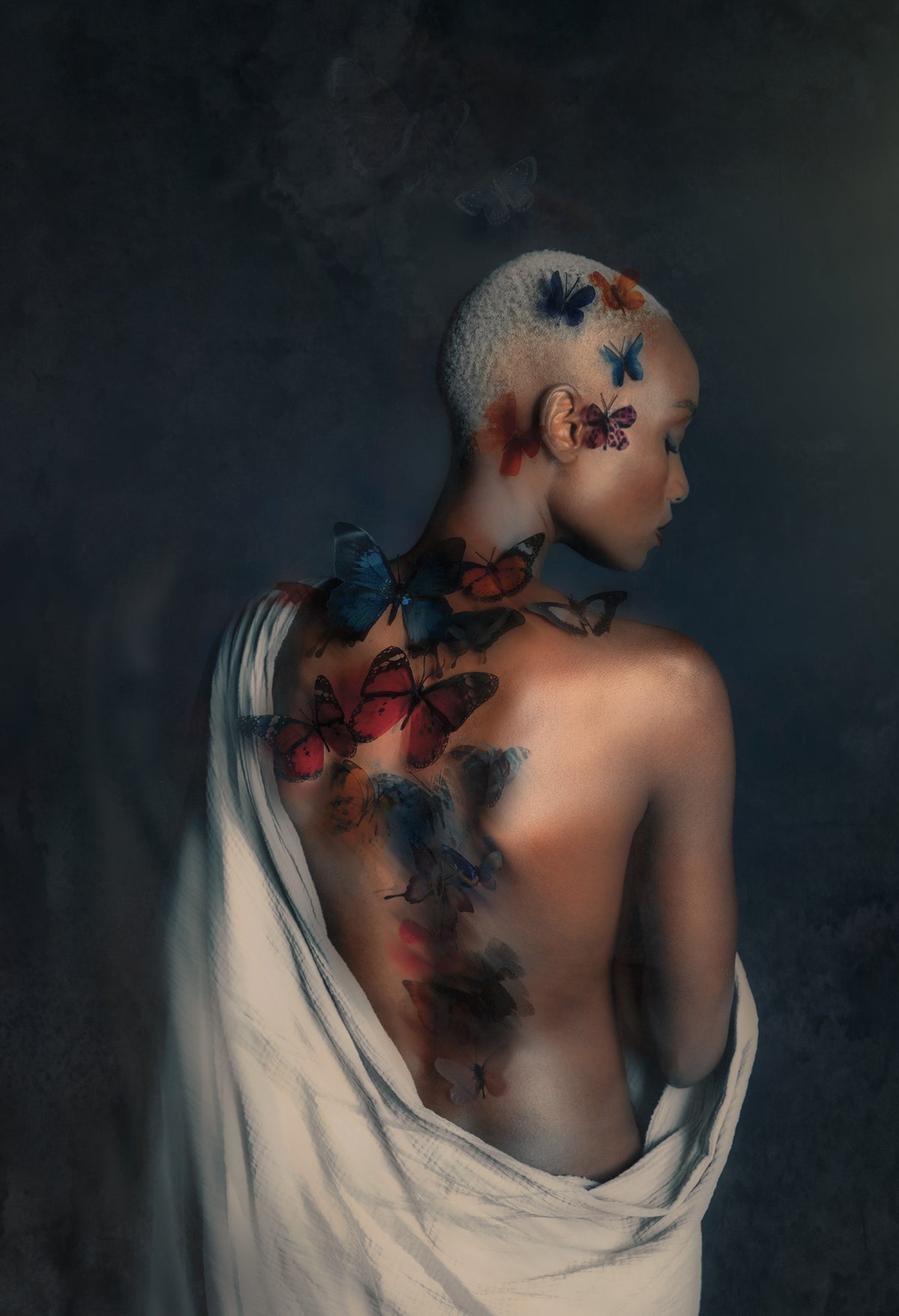 Metamorphosis | Demure Collection by Ramzi Mansour, a mixed media portrait