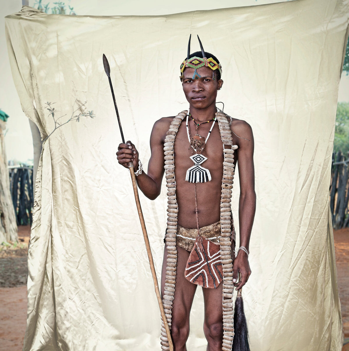 San Tribe Portrait | Iaoxa by Klaus Tiedge, a San portrait from Namibia