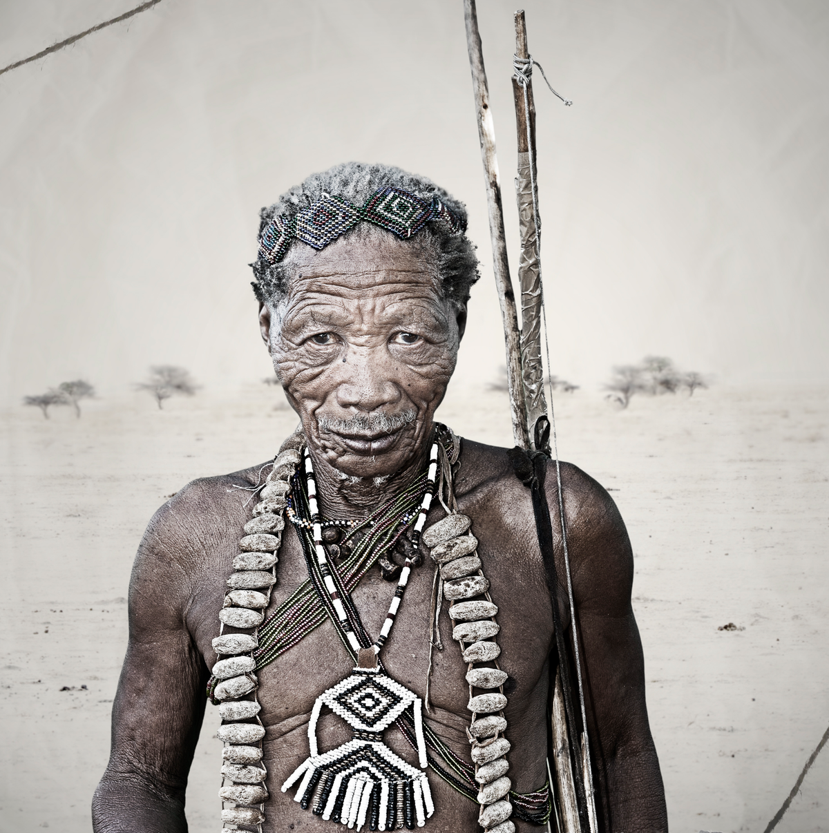 Khoi-San Tribal Portrait | Gubi by Klaus Tiedge, a Khoi-San portrait