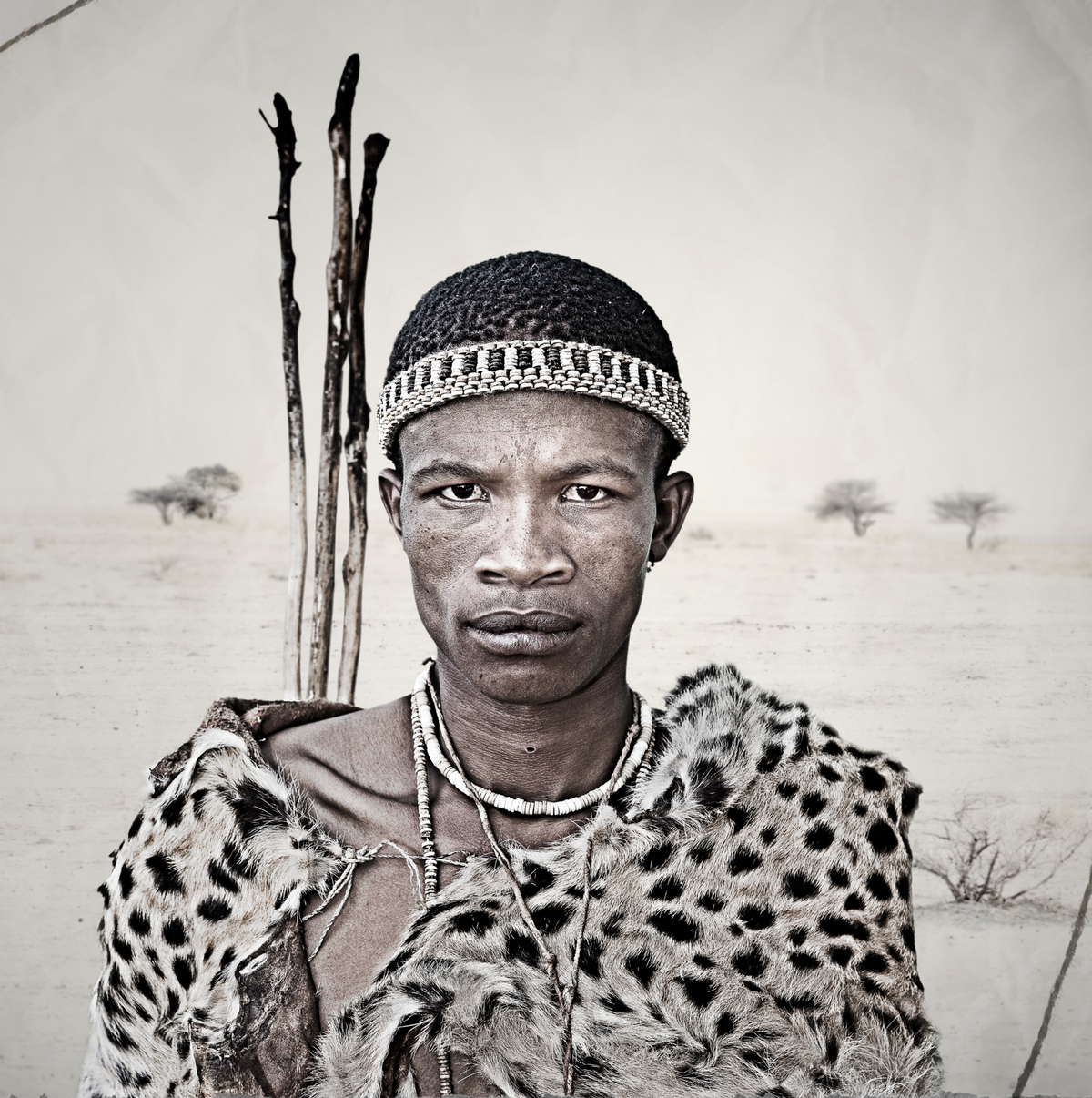 Khoi-San Tribal Portrait | John by Klaus Tiedge, a Khoi-San portrait