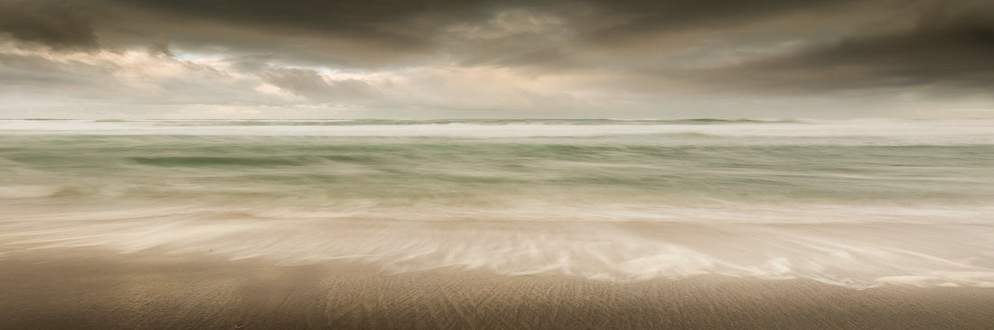 Majestic Shoreline by Martin Osner, a panoramic landscape in dramatic light