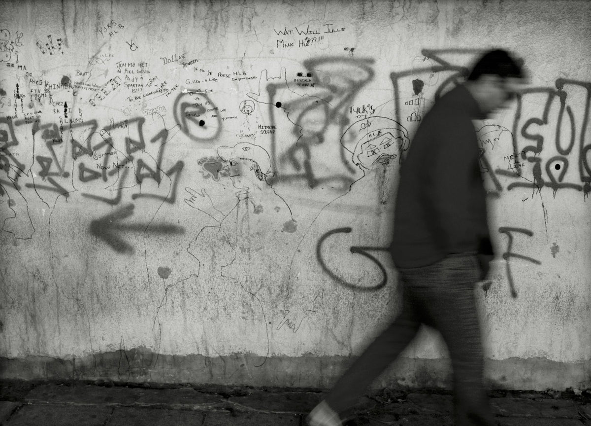 Rock & Roll China by Martin Osner, a black and white Johannesburg street photograph