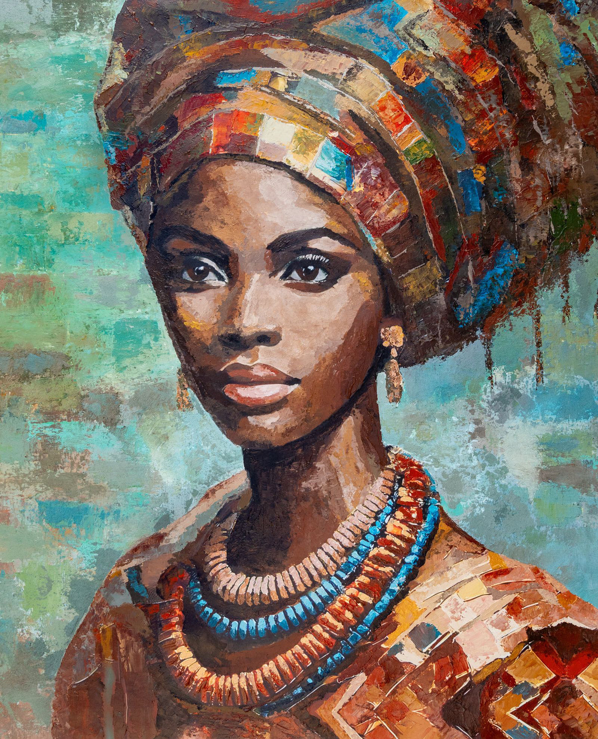 Nobuhle by Martin Osner, an original African Queen portrait with a beaded collar