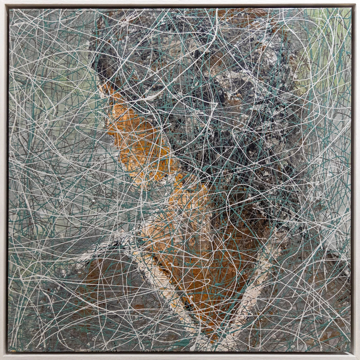 Sophia, an abstract portrait painting by Martin Osner of a woman in profile