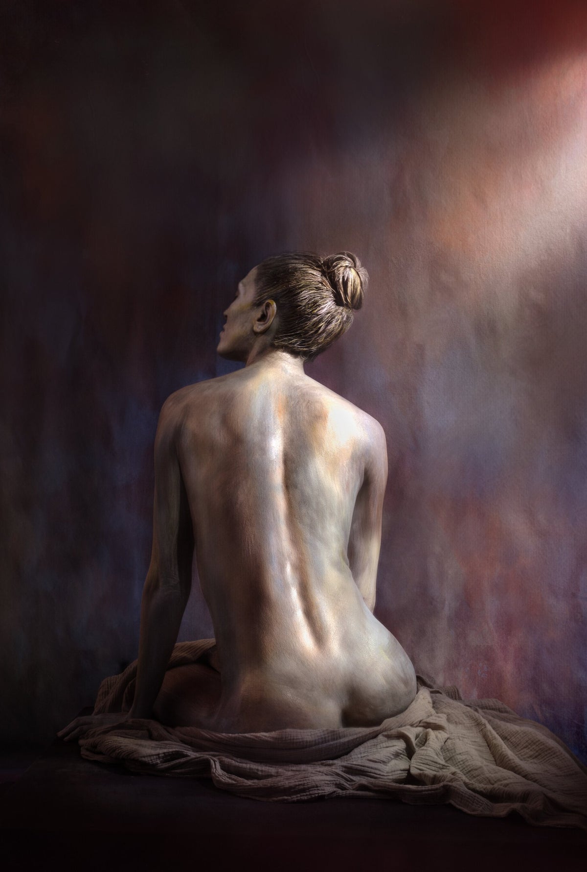 Aura Divine | Demure Collection by Ramzi Mansour, a mixed media portrait