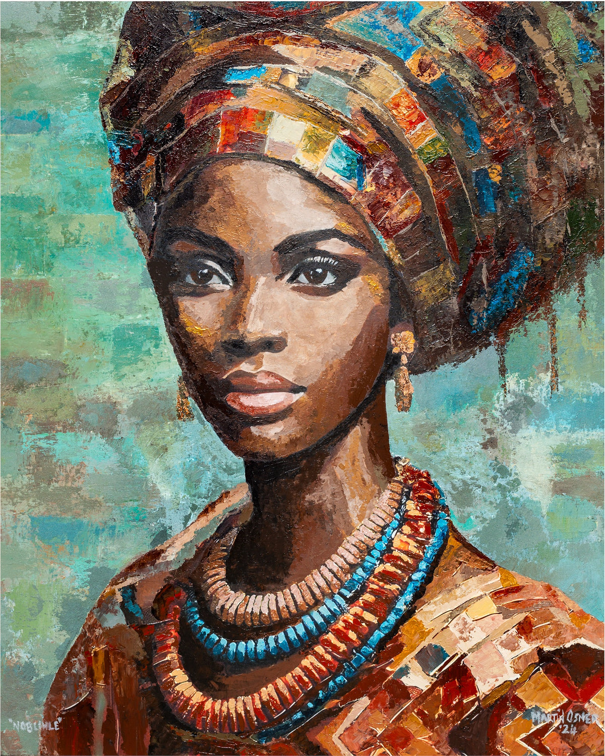Nobuhle by Martin Osner, an African Queen portrait with tribal adornments