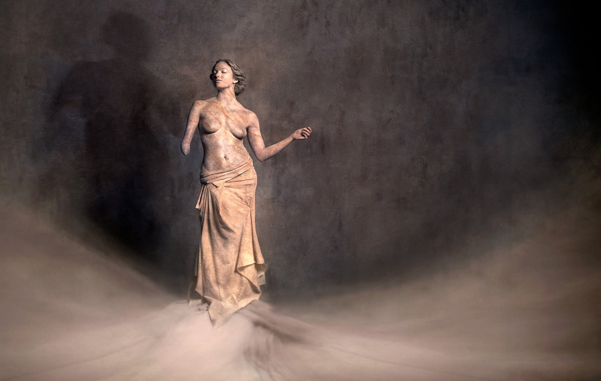 Stature of Grace | Demure Collection by Ramzi Mansour, a mixed media portrait