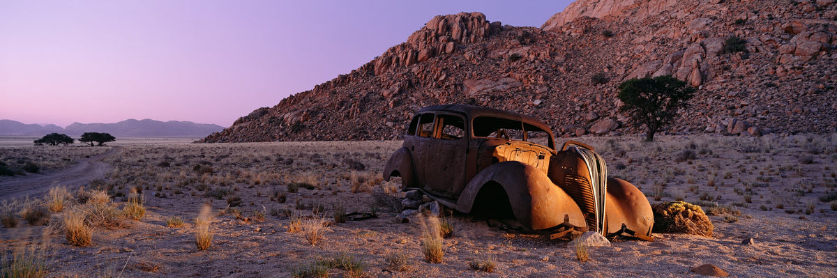 Old Car | Namibia by Koos van der Lende, an abandoned car in Namibia