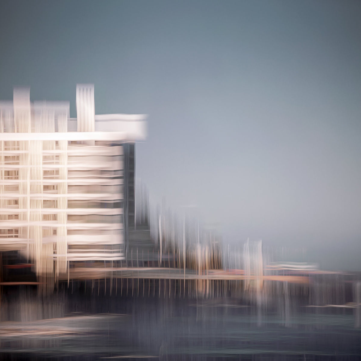 Concrete Façade No.1 by Samantha Lee Osner, a soft impression of modern architecture
