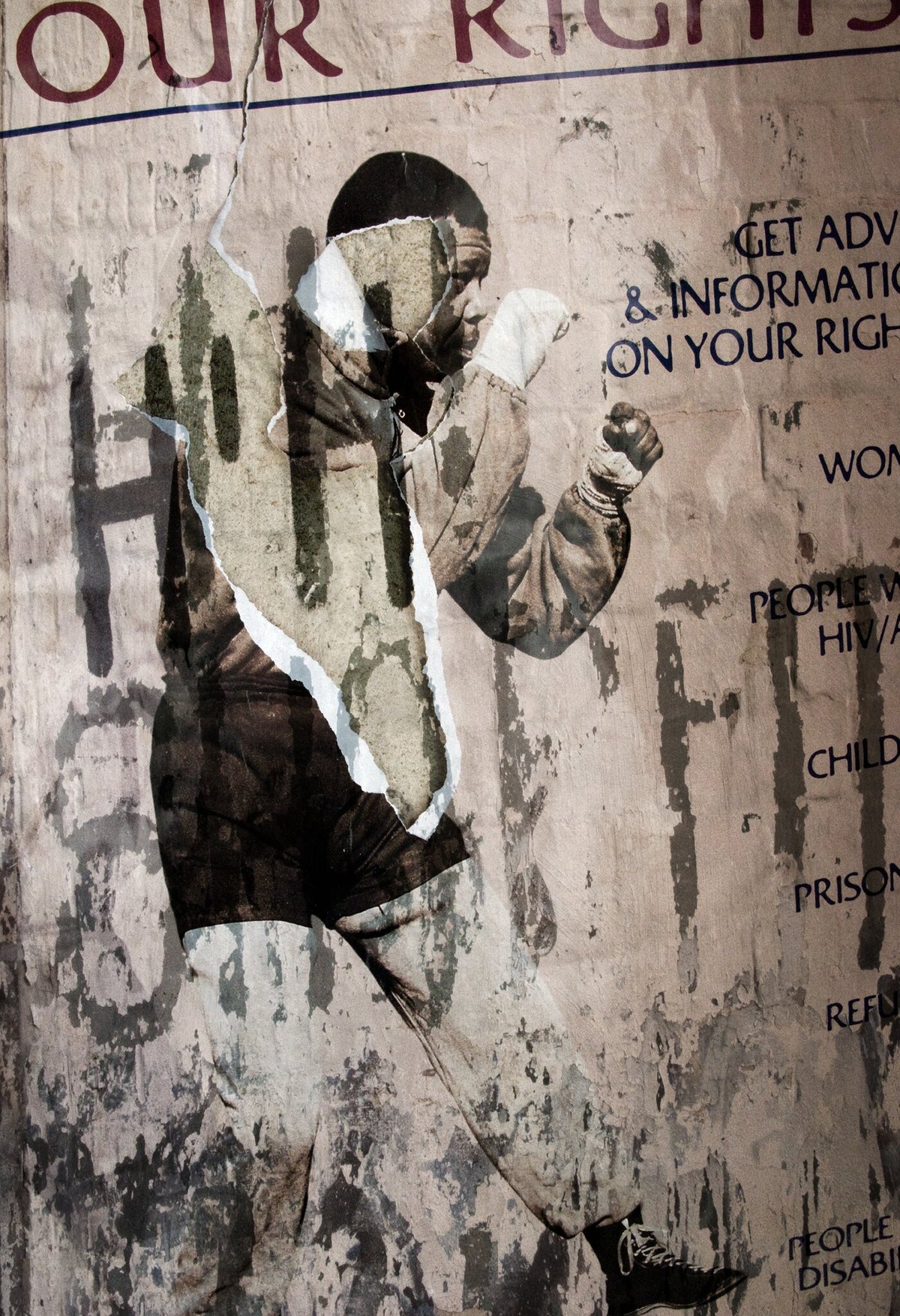 Faceless Society No.8 by Martin Osner, a Nelson Mandela street art print